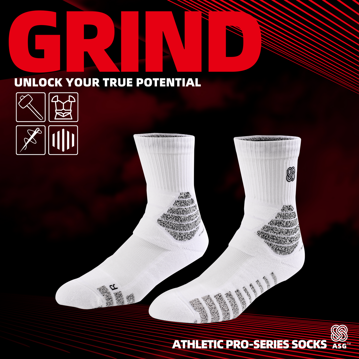 ASG Grind basketball socks